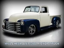 1950 Chevrolet 3100 Pickup Truck NEW Metal Sign: Pristine Hot Rod Restoration!