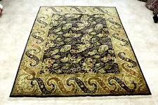 8X10 MAGNIFICENT MINT 200KPSI HAND KNOTTED VEGETABLE DYE WILLIAM MORRIS WOOL RUG