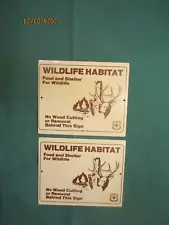 US FOREST SERVICE WILDLIFE HABITAT METAL SIGNS