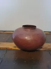 Hammered Copper Del Cobre Vase Signed