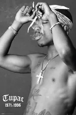 TUPAC - SMOKING POSTER 24x36 - MEMORIAL 2000