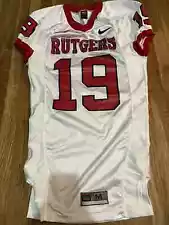 Men's Medium Rutgers Football NCAA Vintage Scarlet Knights Game Worn Jersey #19