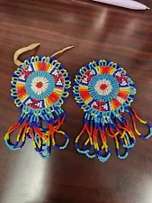 Native American beaded hair ties