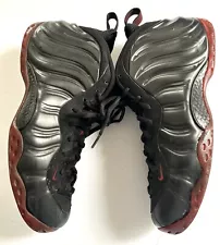 Nike Air Foamposite One Stealth Black Shoes Sneakers Red Mens Size 13 314996-006