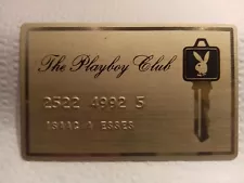 Vintage The Playboy Club Metal Key Card - "Mint Condition"