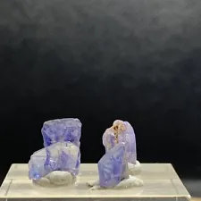 6.7 Carat Tanzanite Lot 4 Pieces Crystals