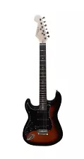 Left handed Electric Guitar Standard size for beginners, Students Sunburst SPS51