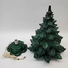 Vintage Atlantic Mold Ceramic Christmas Tree w/Base - Holiday Decor READ