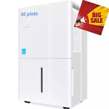 50 Pint Energy Star Dehumidifier for Basement, Bathroom, Up to 4500 sq.ft