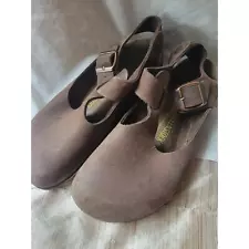 Birkenstock Bonn Mary Jane Nubuck Strap Clog Shoe Size 40