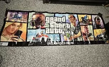 Grand Theft Auto V 5 Banner Store Display Poster XBOX PlayStation Promo GTA Five