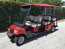 2010 Tomberlin emerge red 6 passenger seat golf cart 48v street legal lsv limo