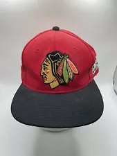 Vintage Sports Specialties Hat Center Ice Chicago Blackhawks Snapback Cap 90s