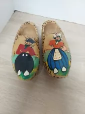 Hand Painted Wooden Shoes 7"