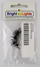 Set of 6 Black Bugs Dollhouse Miniature - Bright Delights #H100