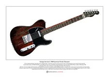 George Harrison's Rosewood Telecaster Limited Edition Fine Art Print A3 size