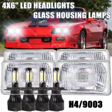 4PCS 4x6 LED Headlights Fit 1982 1984 1985 1986 1987 1988 1989 1990 Chevy Camaro (For: 1990 Chevrolet Camaro)