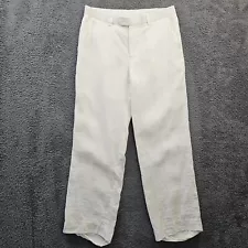 INSERCH Linen Pants White Made in Italy 34x30 No Stains or Holes *Back of Hems