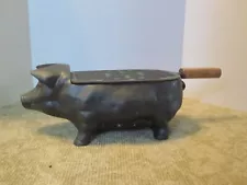 Vintage Cast Iron PIG Charcoal Hibachi BBQ Grill