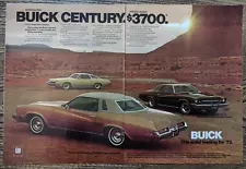 1973 Buick Century Coupe Hardtop Luxus Desert Road Photo Car Vintage Print Ad