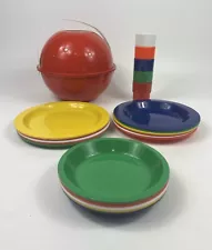 VTG Ingrid Party Ball For Picnic Camping RV w/ Plates, Cups, Bowls USA CHICAGO