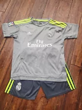 YOUTH used condition ADIDAS UNIFORM REAL MADRID gray and dark gray size 28