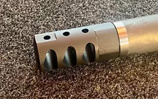 Muzzle brake, 308, lite weight, self timing, 3 port, 5/8-24 thread.