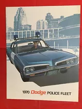 1970 DODGE "POLICE FLEET---CORONET POLARA SPORTSMAN" Car Dealer Sales Brochure