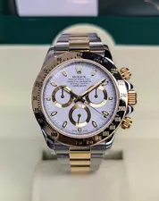 2013 Rolex Cosmograph Daytona White Steel & 18k Gold - 116523 w/ 2024 Rolex Serv