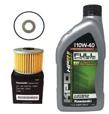 Kawasaki KLX 110 KLX 110R RL L OEM Synthetic Oil Change Kit Oil Filter & Gaskets (For: 2008 Kawasaki KLX110)