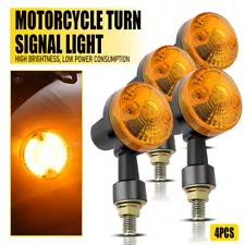 Universal Round Light Tail Amber LED Turn Signal Indicator Light For Motorcycle