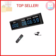 Blue 1.8" 9Digits Large LED Countdown Count Up Days Clock with Remote