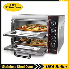 Commercial Countertop Pizza Oven Double Deck Pizza Marker For 16" Pizza Indoor