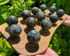 Labradorite Crystal Sphere LARGE 1.75 - 2" Sphere (A Quality Labradorite Sphere)