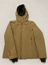 Prada Milano Ski Waterproof Sport Winter Hooded Jacket Womens Beige Tj44