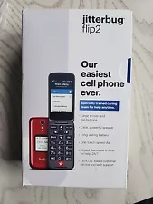 Lively Jitterbug Flip2 Flip Cell Phone for Seniors - Red NEW