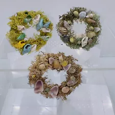 3 Artisan Dollhouse Miniature Seashell Wreaths 1:12 Scale G28