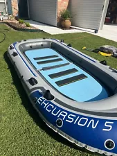 INTEX Excursion 5 Inflatable Rafting/Fishing Dinghy Boat