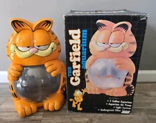 Vintage 1978 Garfield the Cat Lighted 2 Gallon Fish Tank Aquarium With Box