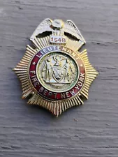 New ListingVintage Obsolite NYC Fireman Lieutenant's Badge