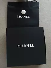 Authentic Chanel Gift Box for Bags Magnetic Closure Empty Packaging w Gift Bag