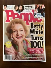 BETTY WHITE TURNS 100 - PEOPLE Magazine January 2022 MINT No label Newsstand ð¥