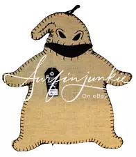 Disney Parks Oogie Boogie Burlap Stocking Nightmare Before Christmas Stitched