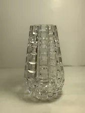 Vintage Waterford Crystal Tralee Ladder Pattern Vase 7 in.