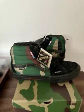 Size 10 - VANS DEFCON x Sk8- Notchback GTX High Black Woodland Camo