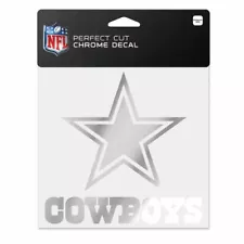 DALLAS COWBOYS DIE-CUT CHROME DECAL 6"X6" PERFECT FOR WINDOWS HIGH QUALITY