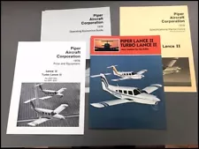 1978 Piper Lance II Turbo Airplane Aircraft Vintage Sales Brochure Catalog SET