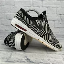 Nike SB Stefan Janoski Max Dazzle Men Sz 8.5 Zebra Skateboard Shoes Sneaker Lace