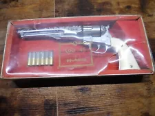 VINTAGE HUBLEY COLT 45 DIECAST CAP GUN With original box. EXCELLENT CONDTN