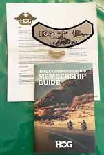 2024 HARLEY DAVIDSON OWNERS GROUP (HOG) Rocker Patch & Pin Set, Membership Guide